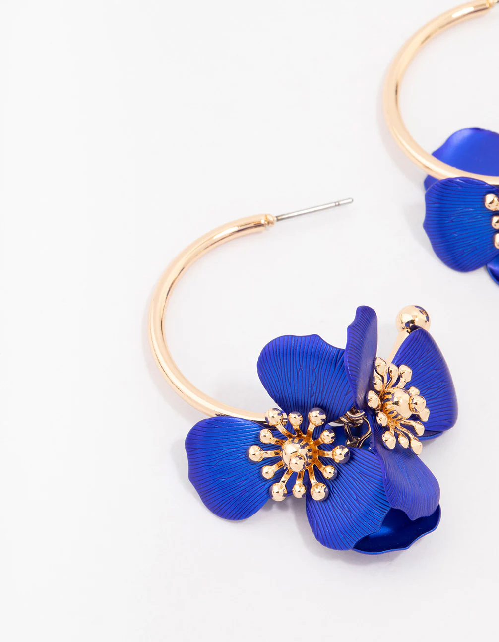 Coated Floral Stem Drop Earrings - Image 2