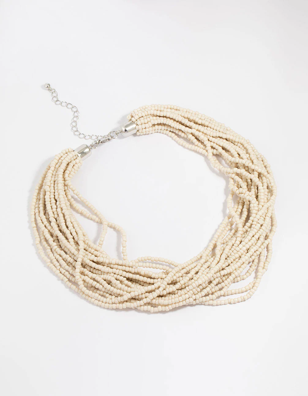 Cream Bead Layered Necklace - Image 4