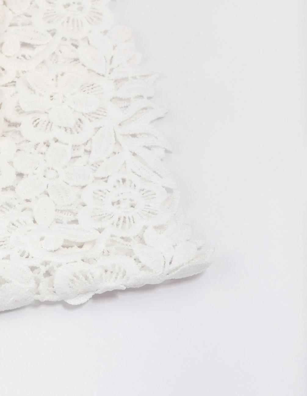 Cream Fabric Embroidered Floral Bandana - Image 3