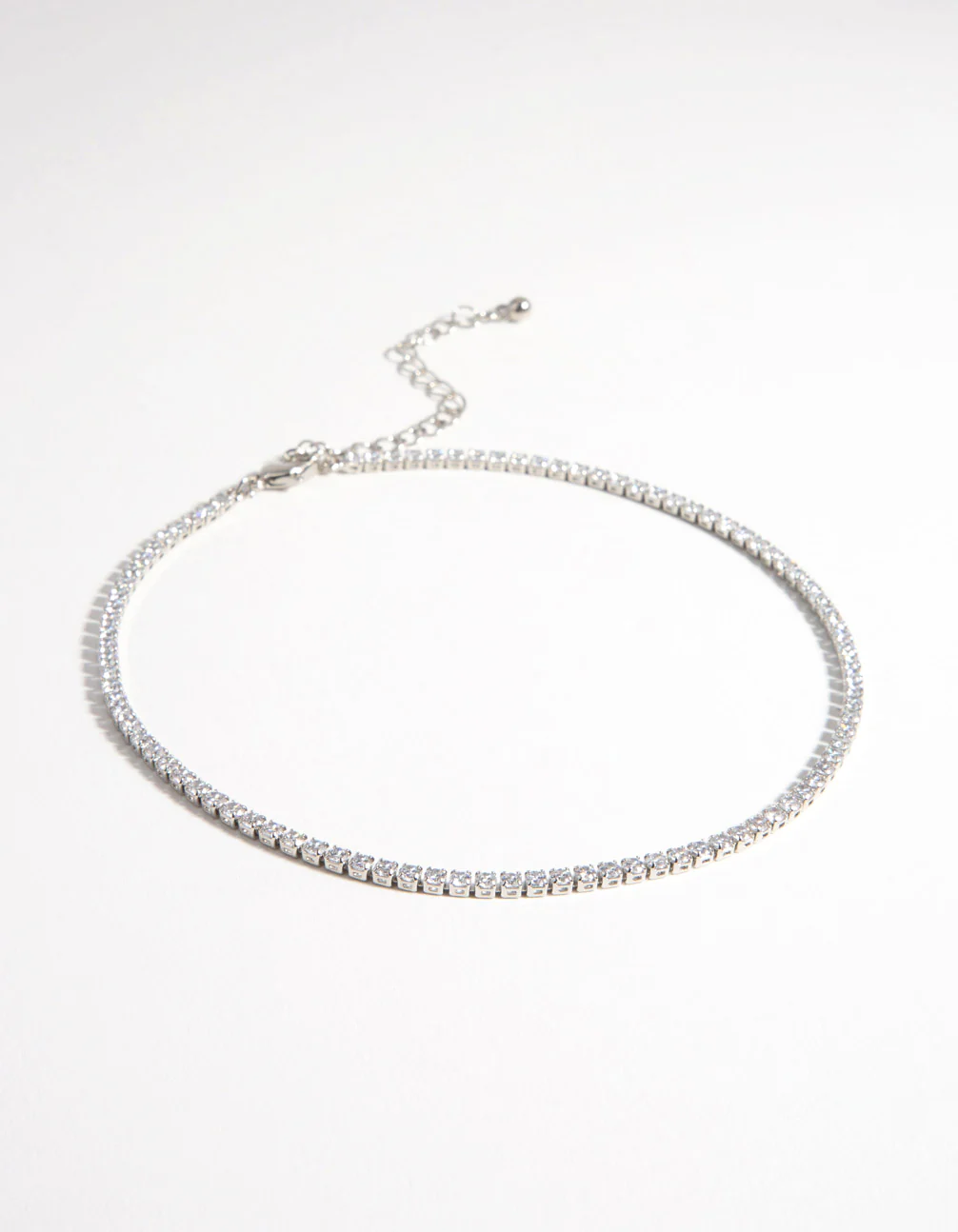 Silver Cubic Zirconia Cup Chain Choker - Image 2