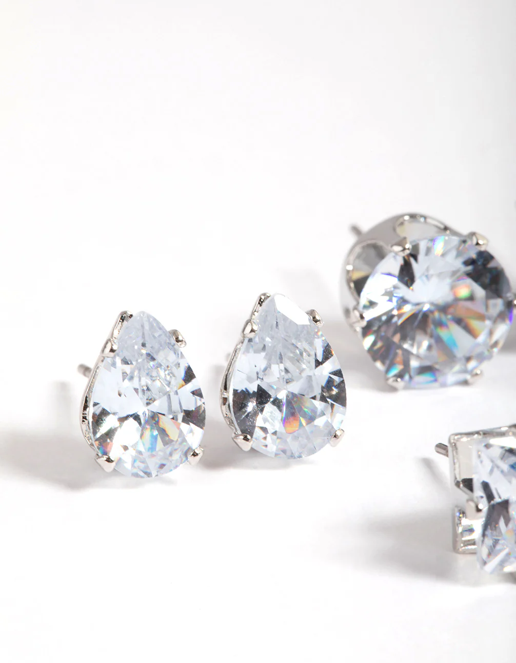 Silver Statement Stud Earrings Pack - Image 5
