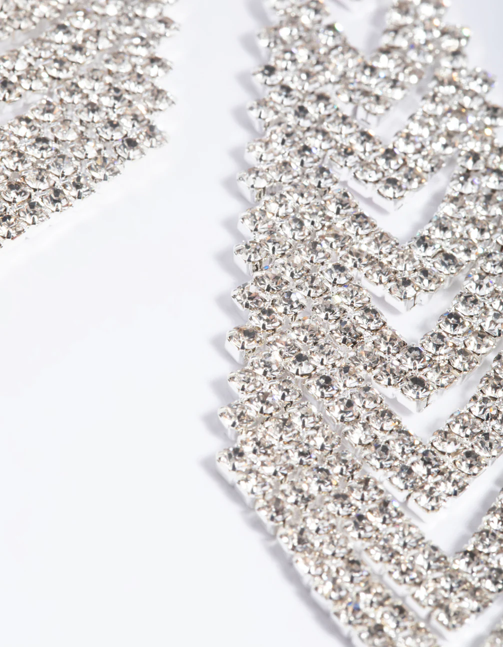 Silver Cup Chain Drop Earrings - Image 4