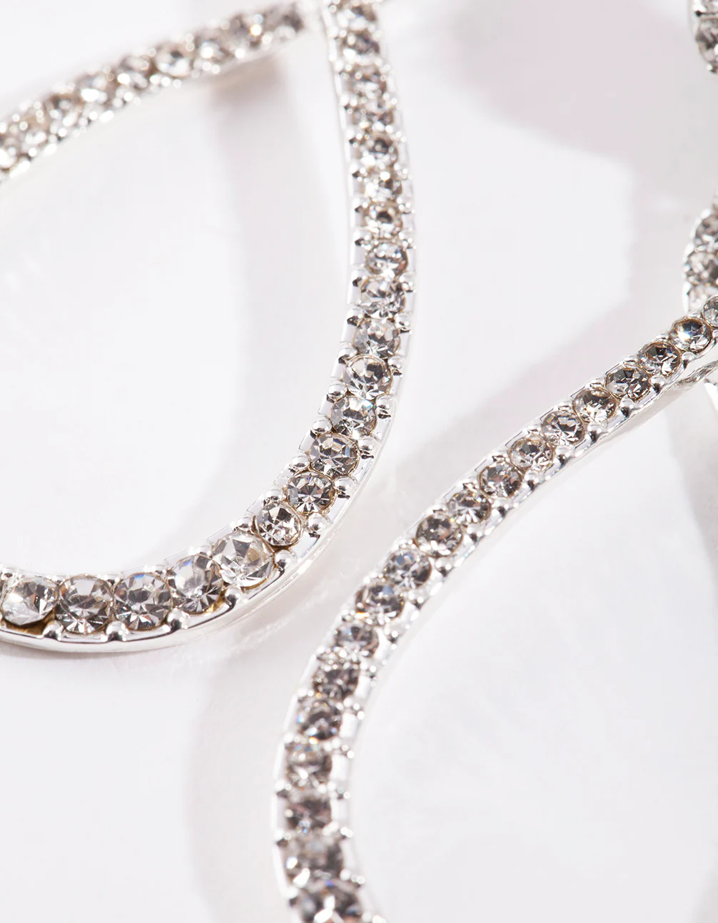 Silver Twist Teardrop Earrings - Image 3