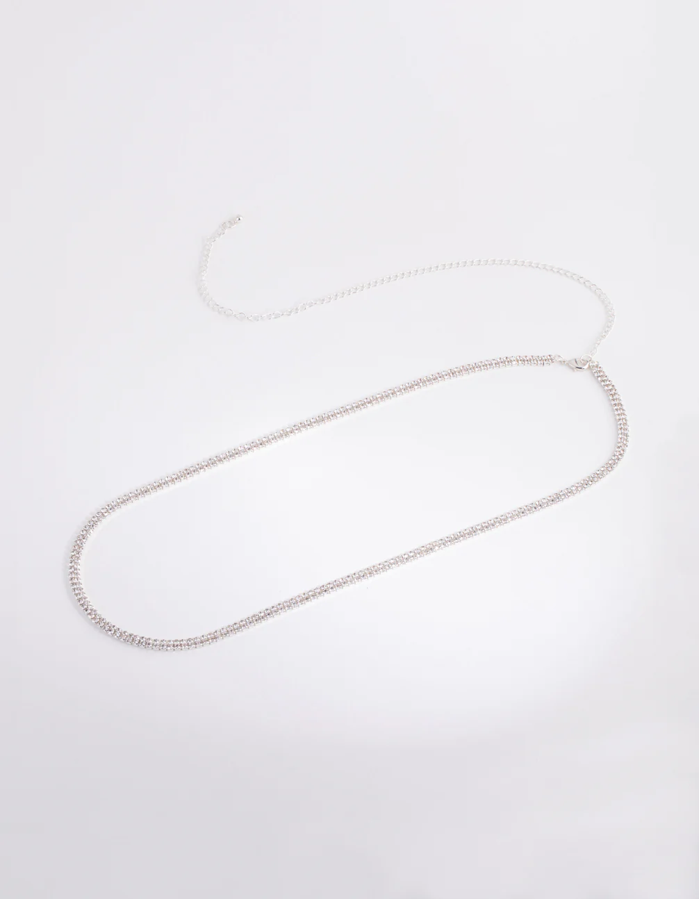 Silver Diamante Waist Belt