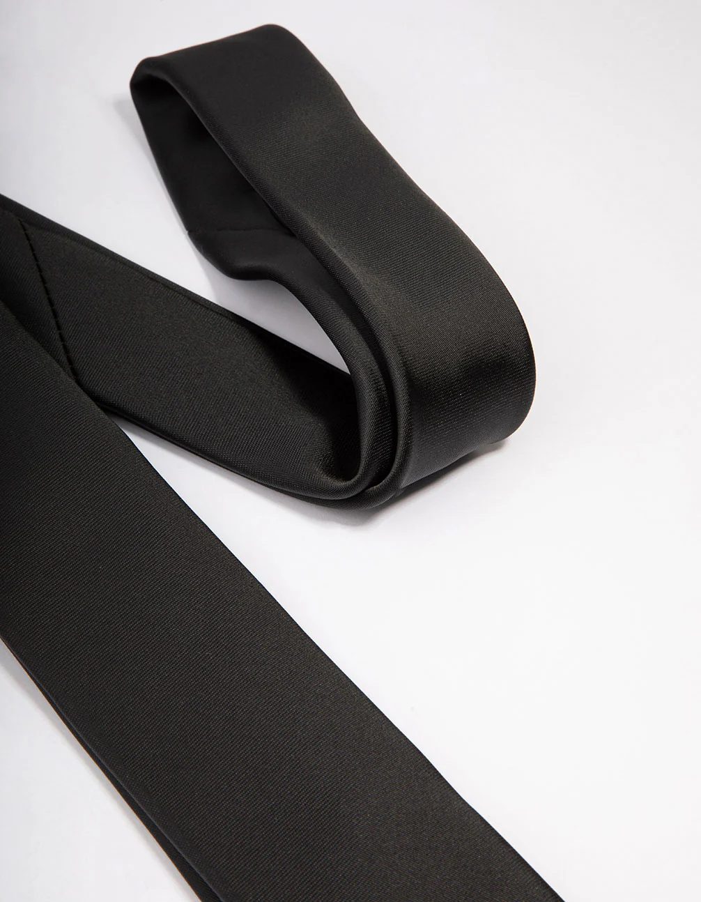 Fabric Black Classic Necktie Scarf - Image 3