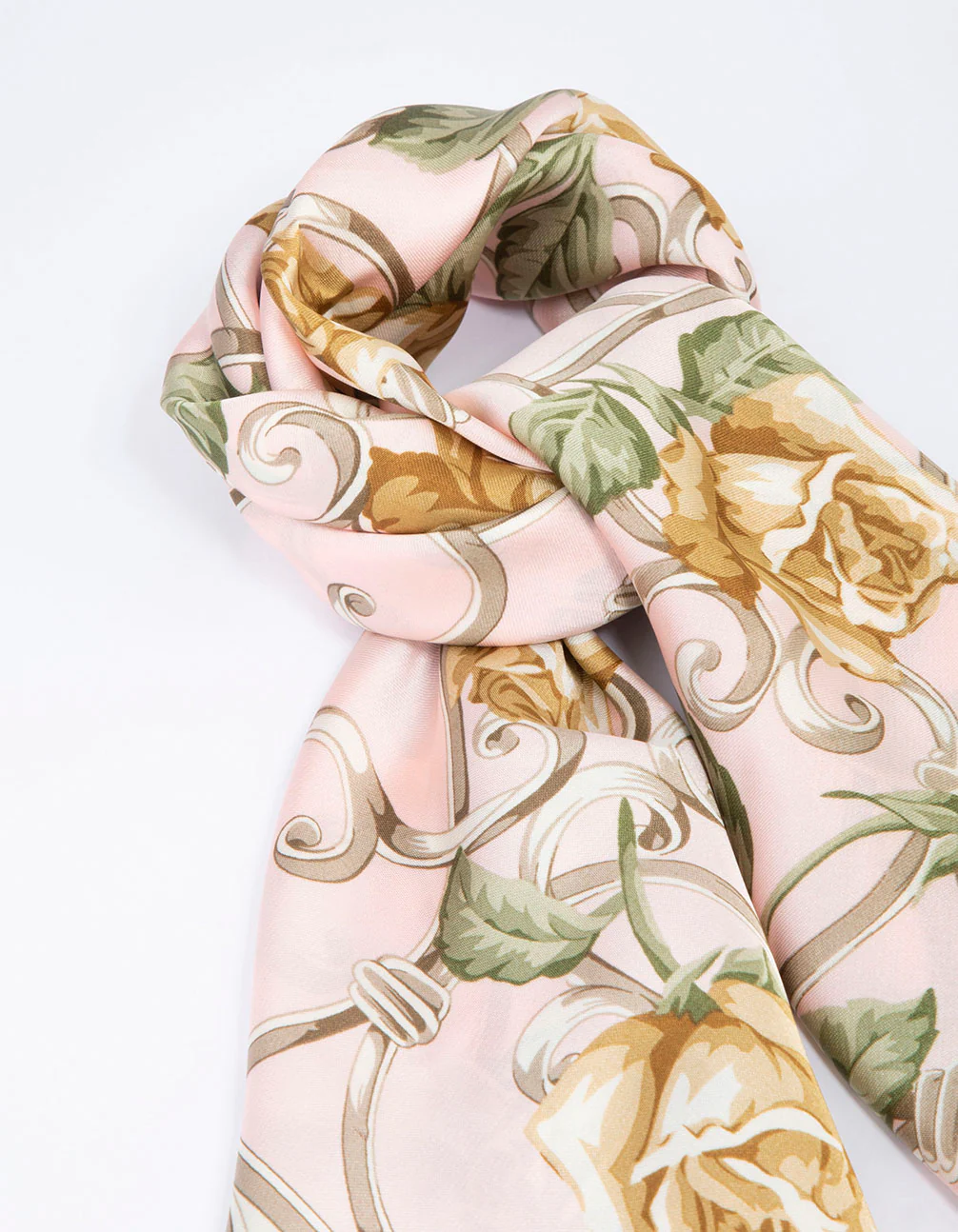 Fabric Floral Chain Printed Scarf - Image 2