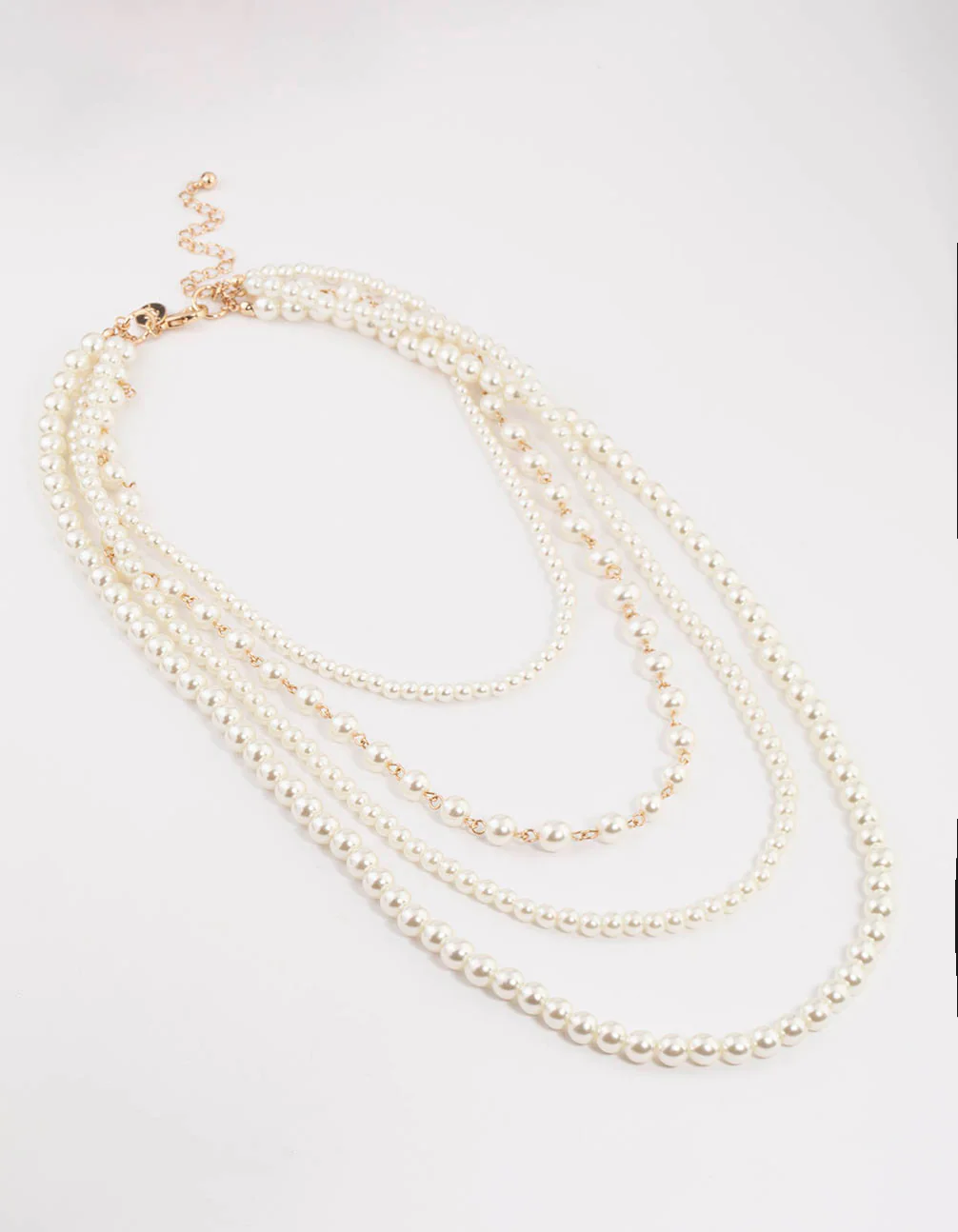 Gold Layered Mixed Pearl Necklace - Image 2