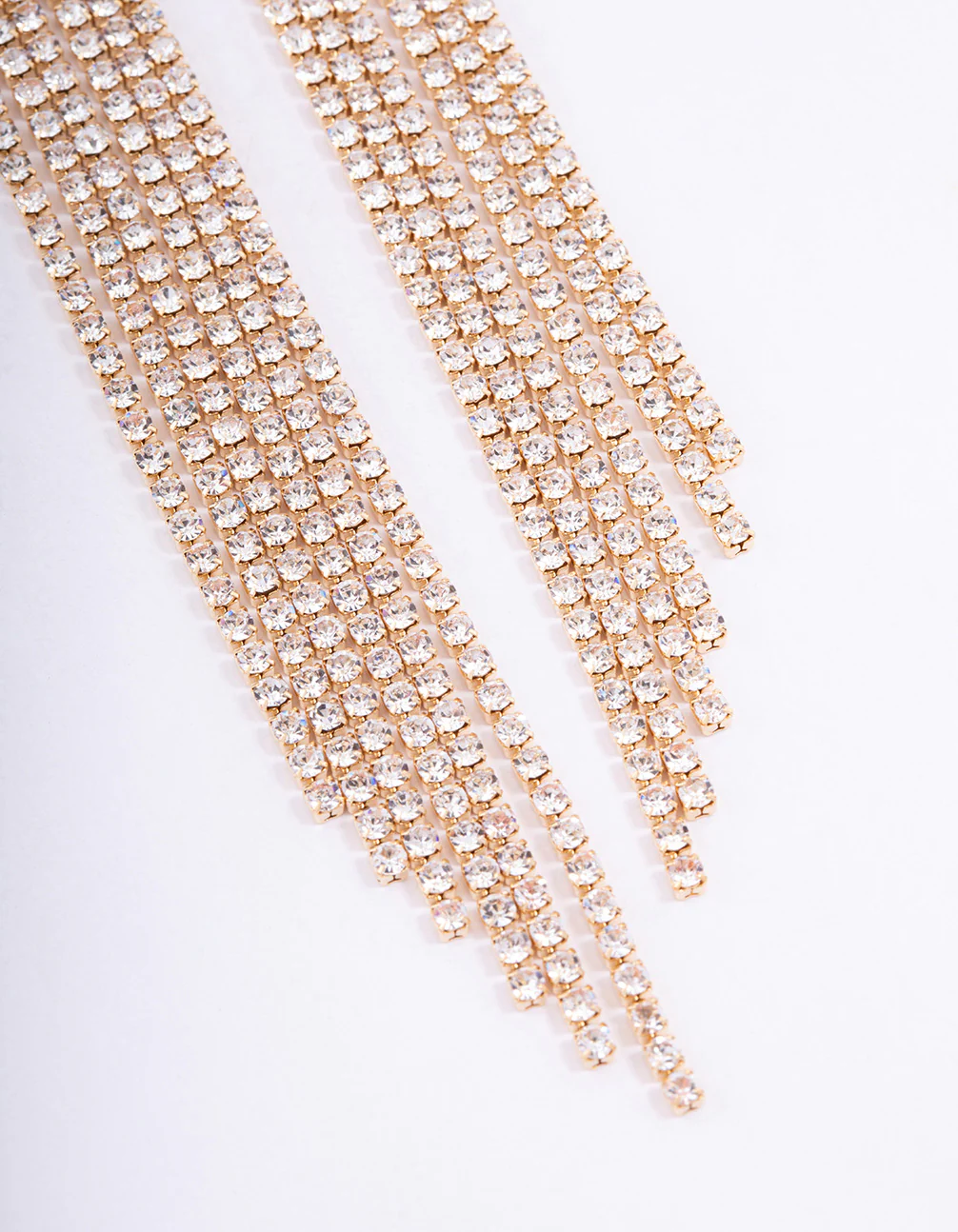 Gold Statement Strand Twisted Drop Earrings - Image 3