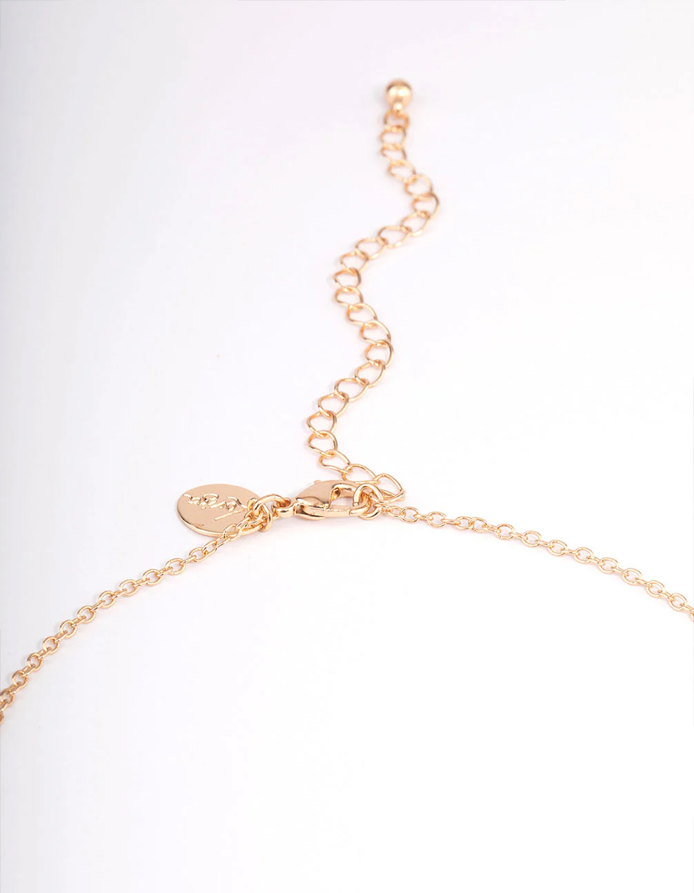 Gold Long Molten & Filigree Disc Necklace - Image 3