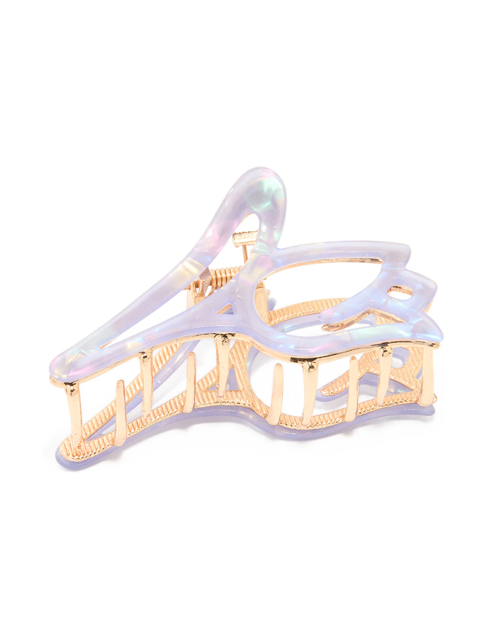 Gold Acrylic Edge Tulip Claw Clip