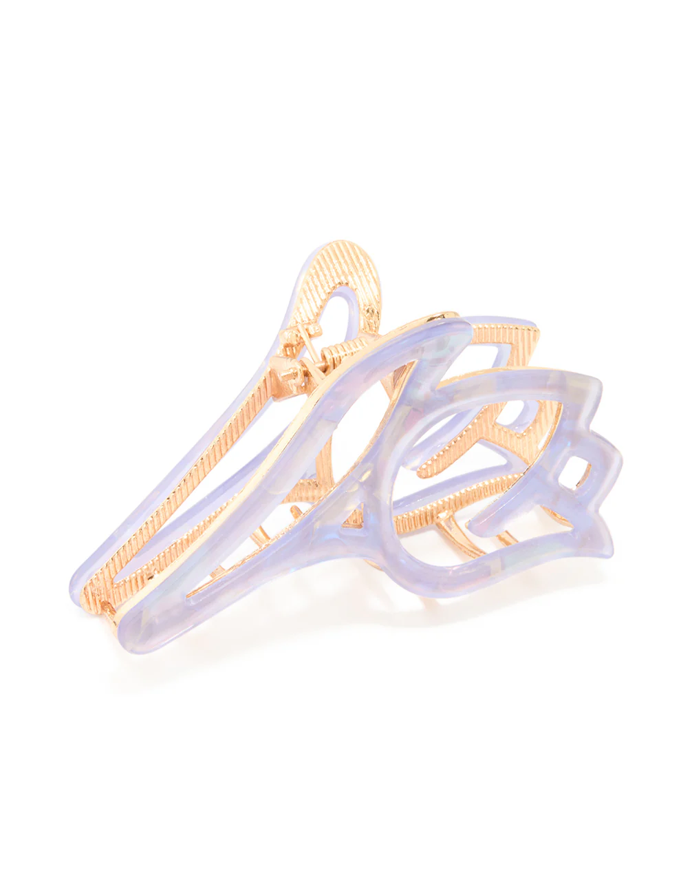 Gold Acrylic Edge Tulip Claw Clip - Image 2