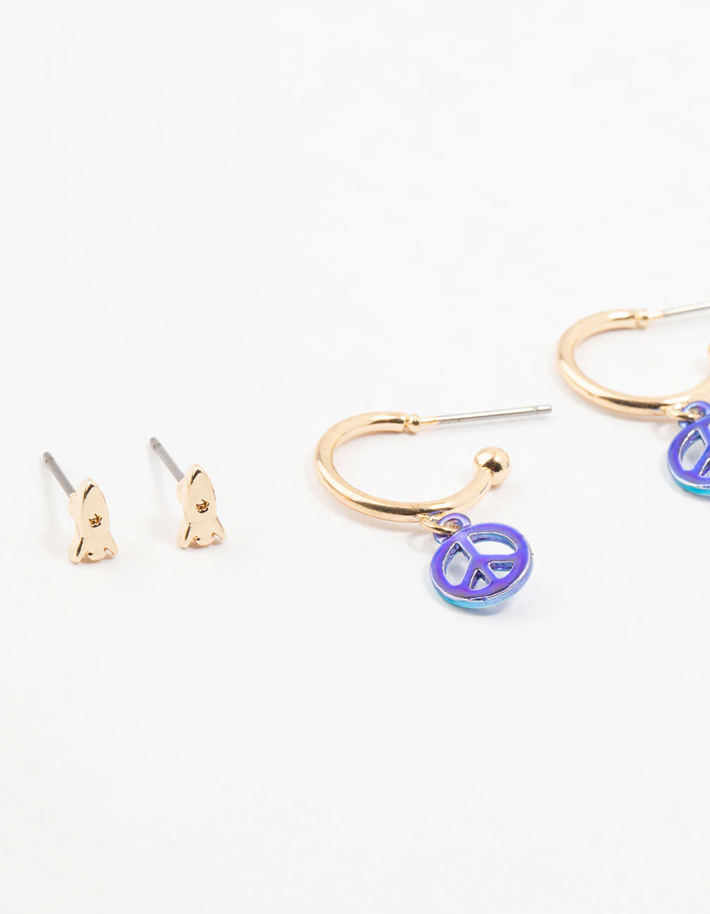 Gold Alien Spacer Earrings 4-Pack - Image 2