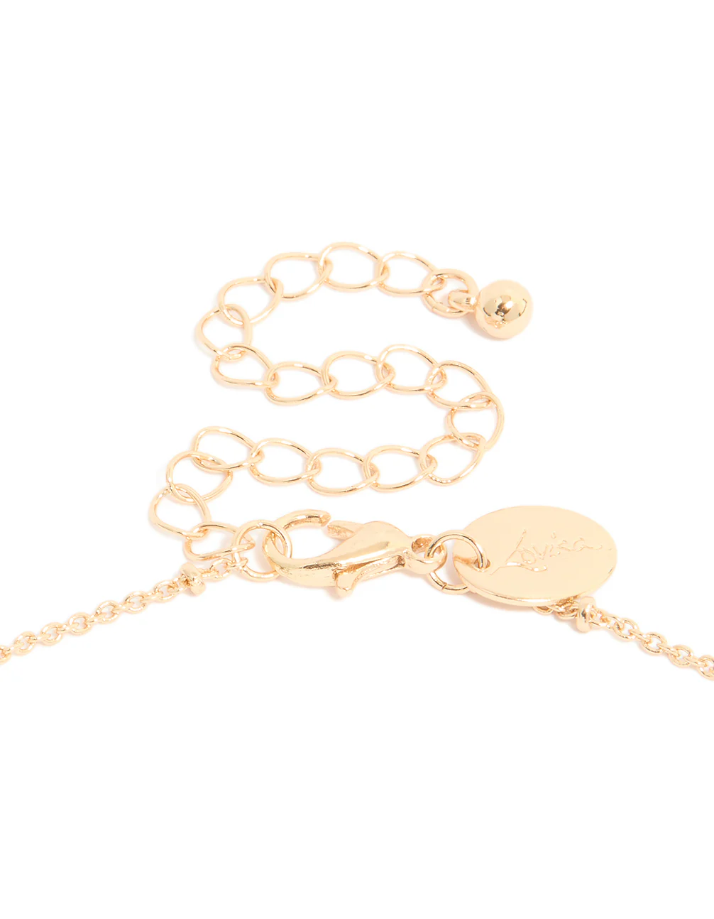 Gold Ball Chain O Ring Necklace - Image 5