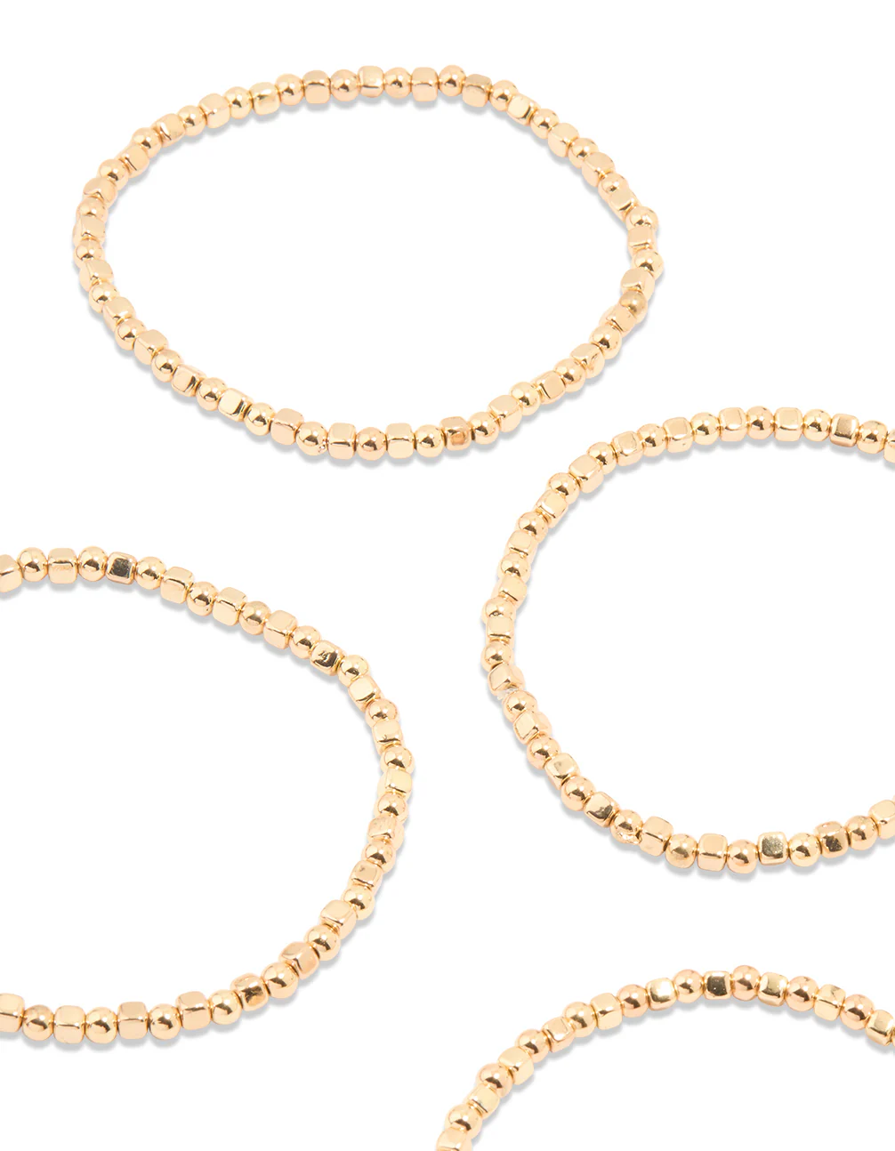 Gold Beaded Bracelets 6-Pack - Image 2