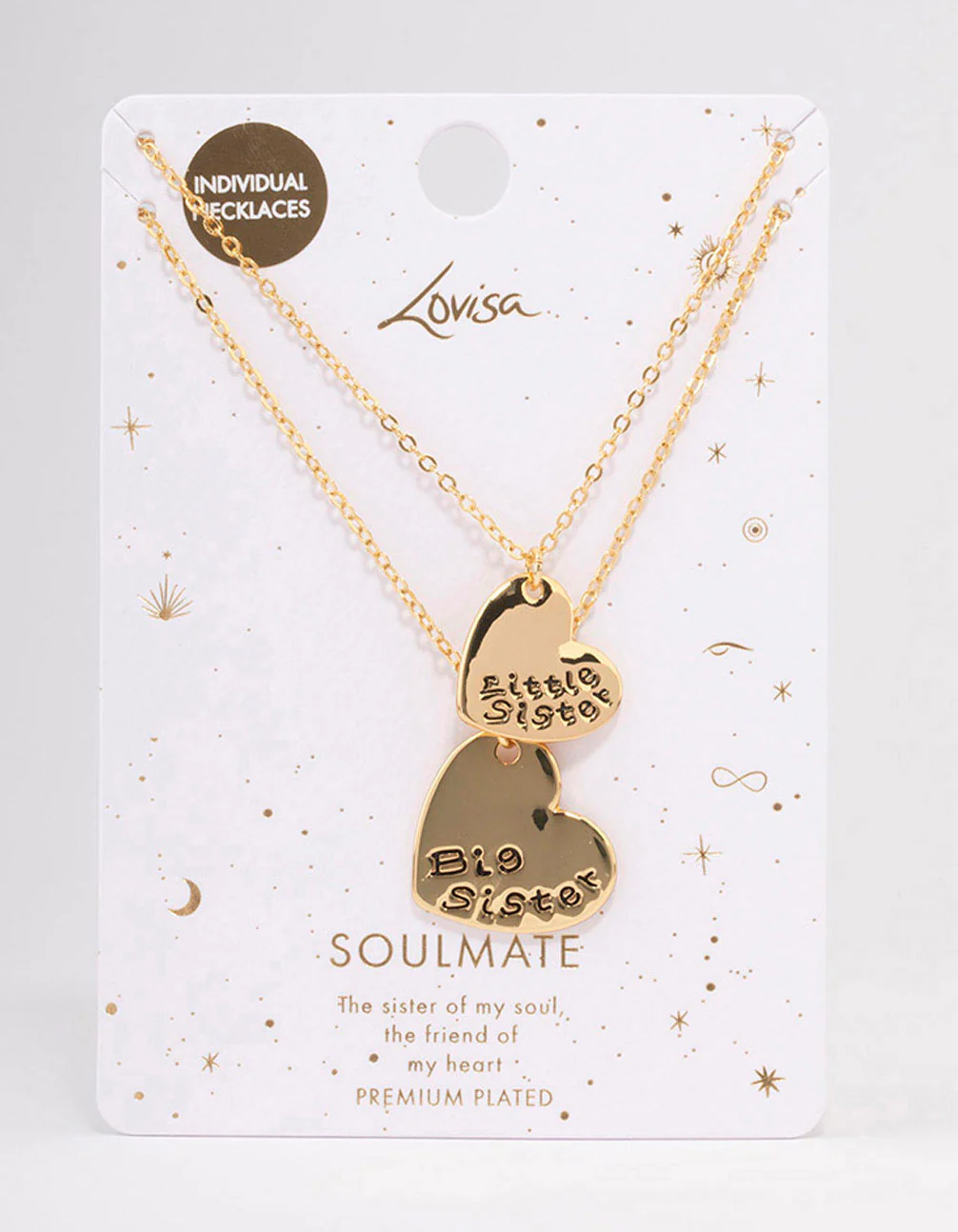 Gold Big Sister & Little Sister Necklace Pack - Image 2