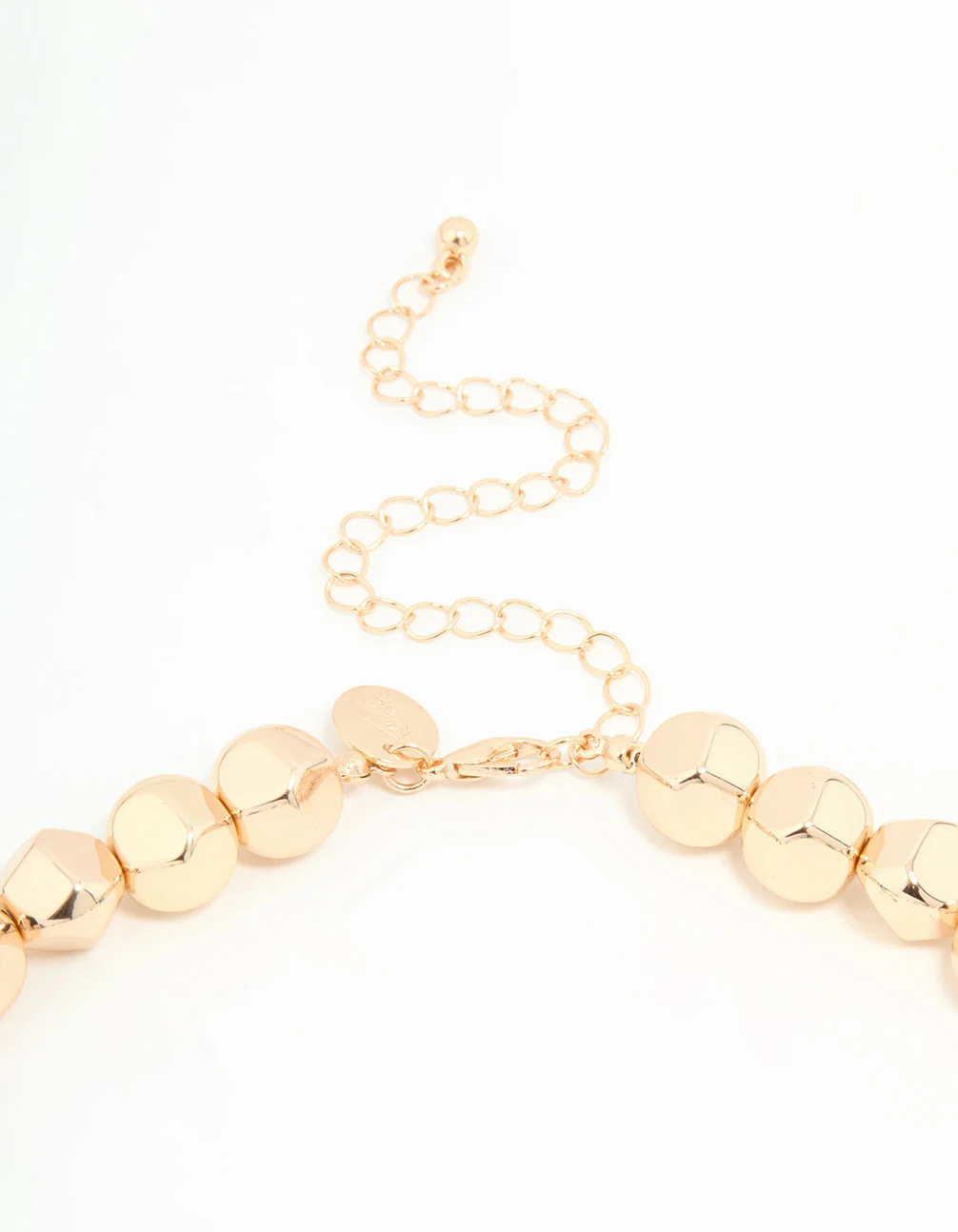 Gold Blue Beaded Short Necklace - Image 5