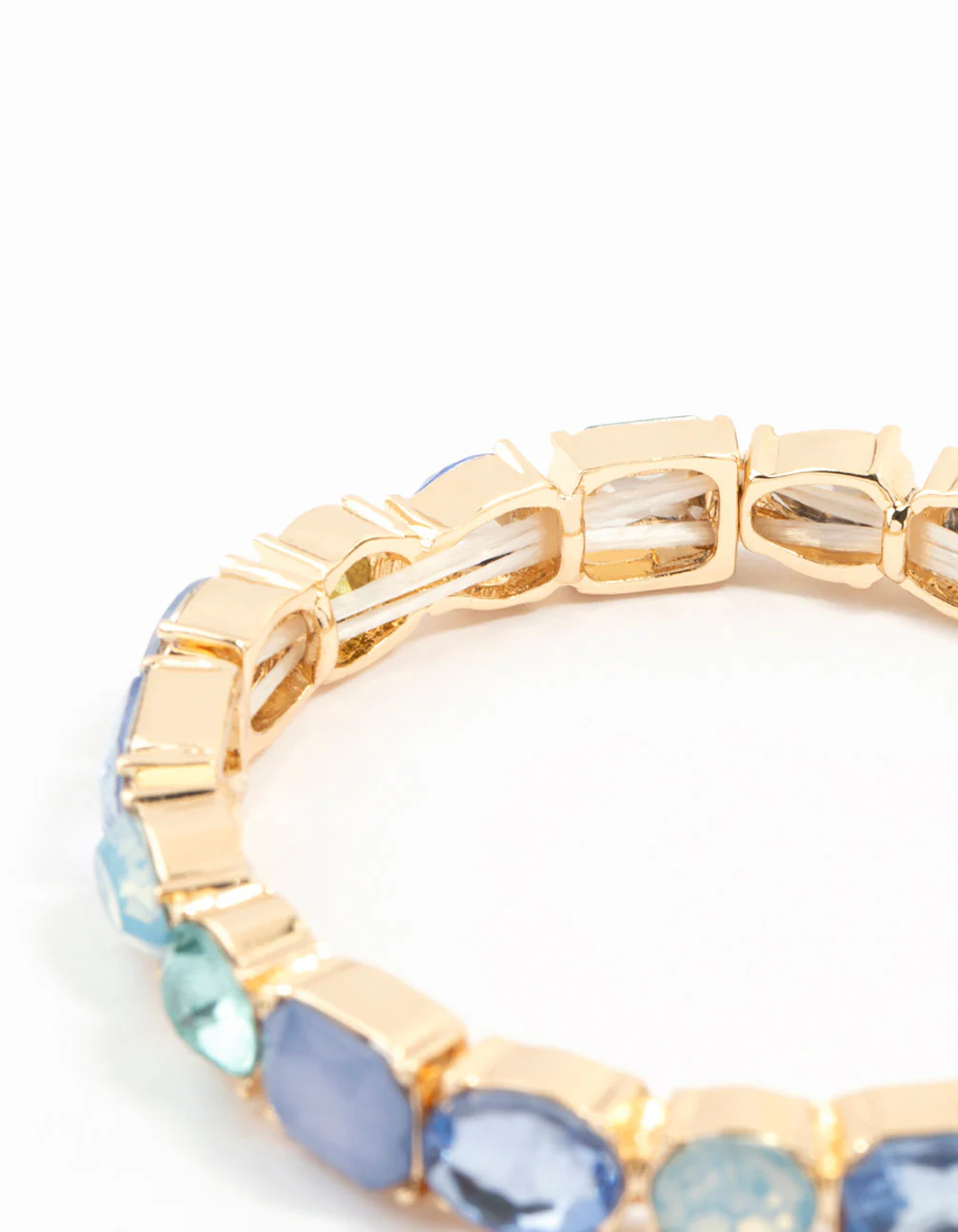 Gold Blue Cluster Bracelet - Image 3