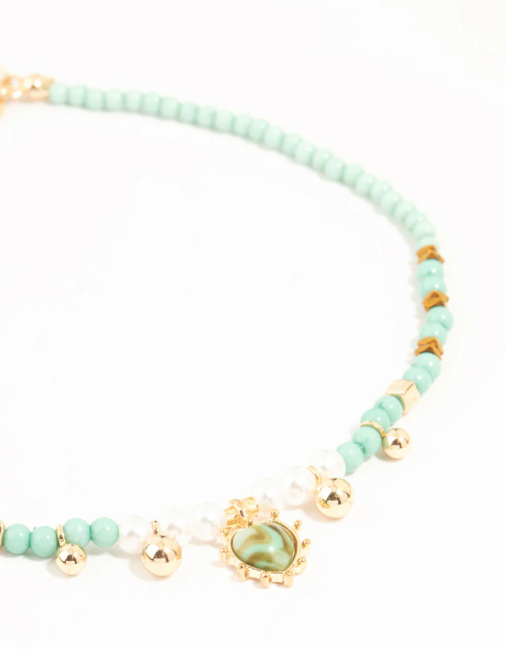 Gold Boho Heart & Mixed Chain Anklets 3-Pack - Image 3