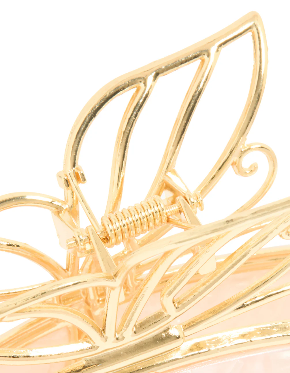 Gold Butterfly Acrylic Hair Claw Clip - Image 3