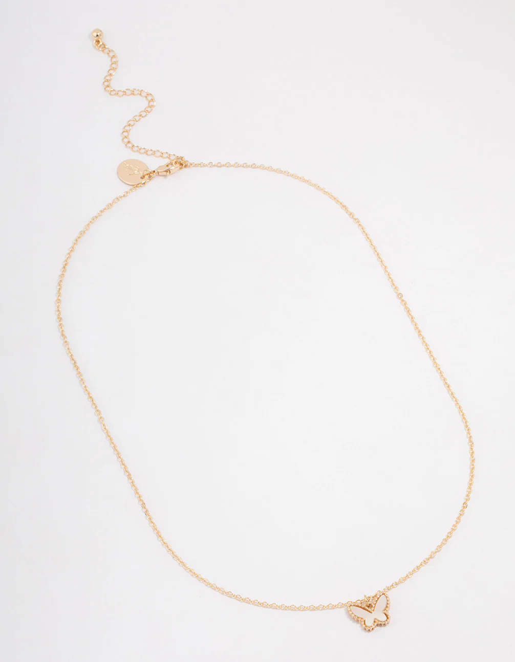Gold Butterfly Pendant Necklace - Image 2