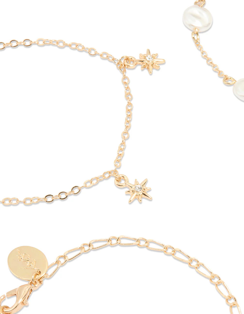 Gold Celestial Pearl Bracelets 4-Pack - Image 2