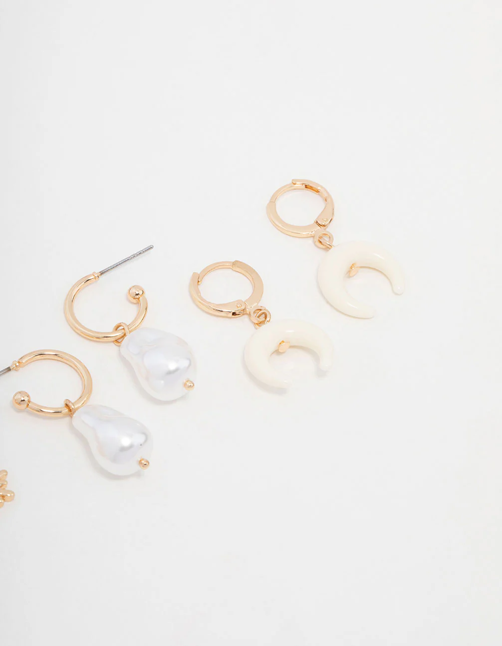 Gold Celestial & Pearl Mixed Earrings 3-Pack - Image 3