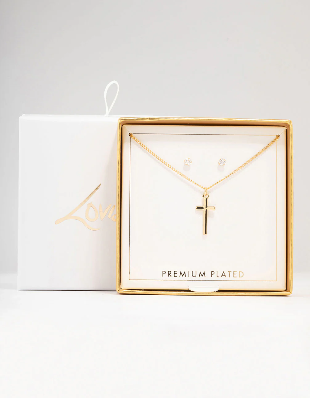 Gold Plated Cross Classic Jewellery Set - Image 2
