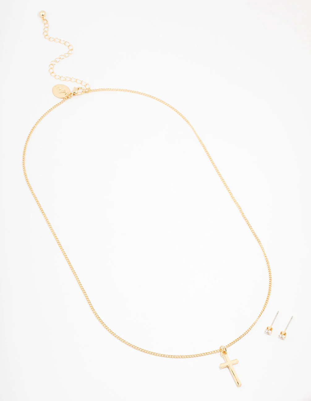 Gold Plated Cross Classic Jewellery Set - Image 3