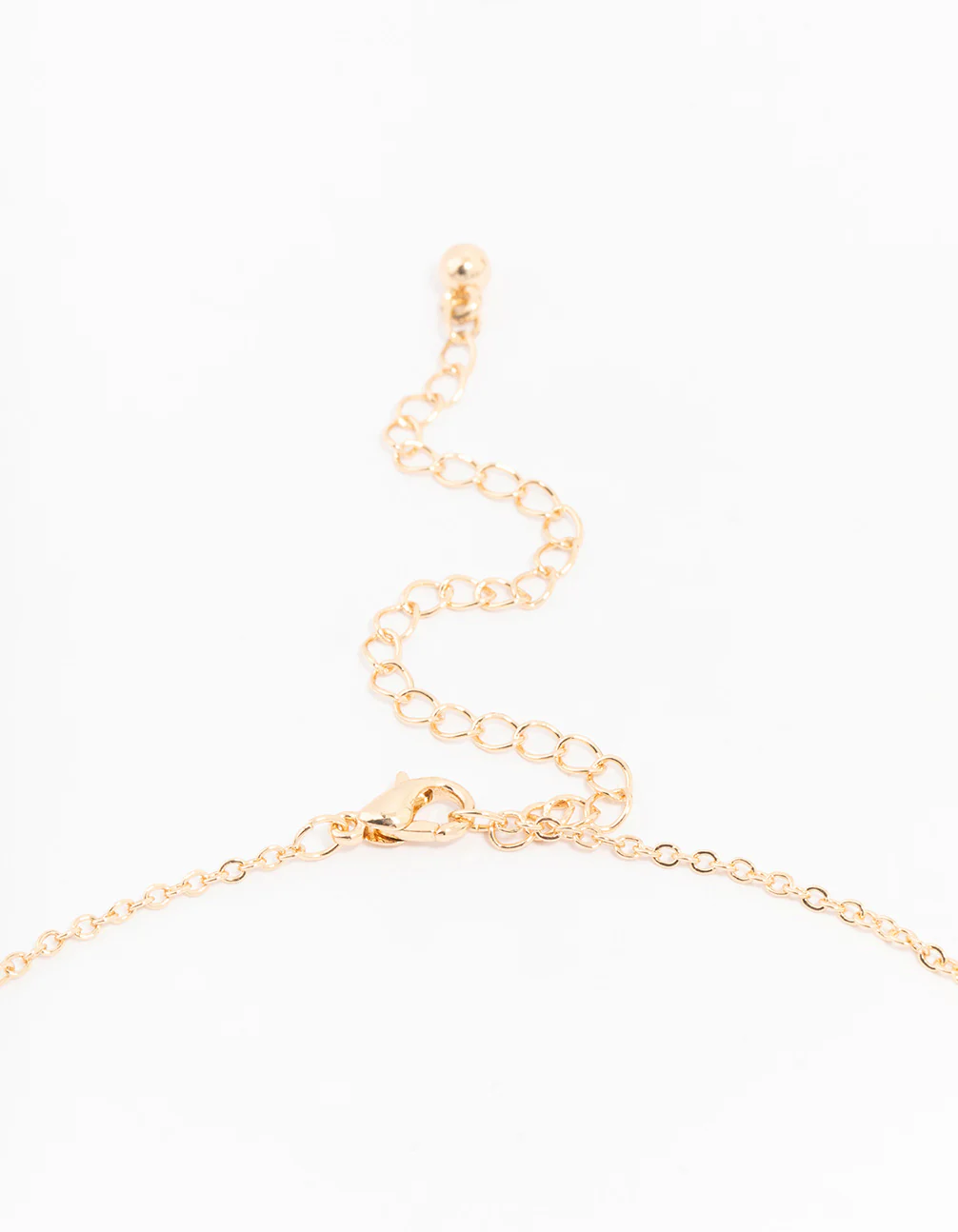 Gold Cubic Zirconia Fine Station Flower Necklace - Image 3