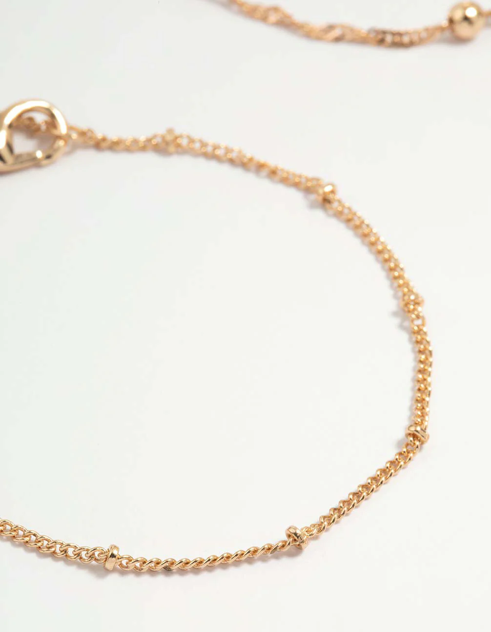 Gold Cubic Zirconia Heart Bracelet & Anklet 4-Pack - Image 2
