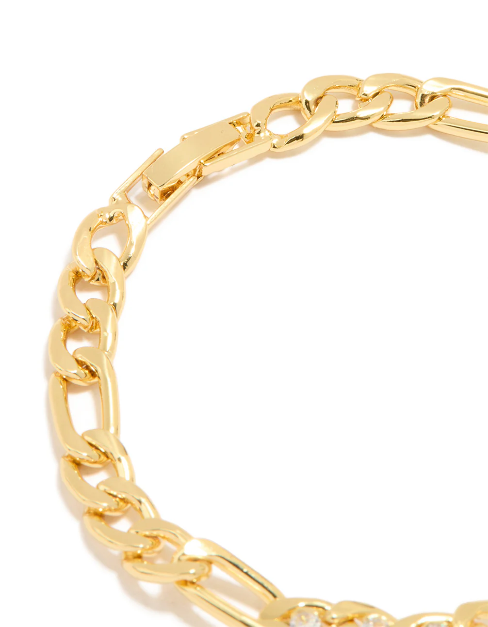 Gold Cubic Zirconia Large Chain Bracelet - Image 3