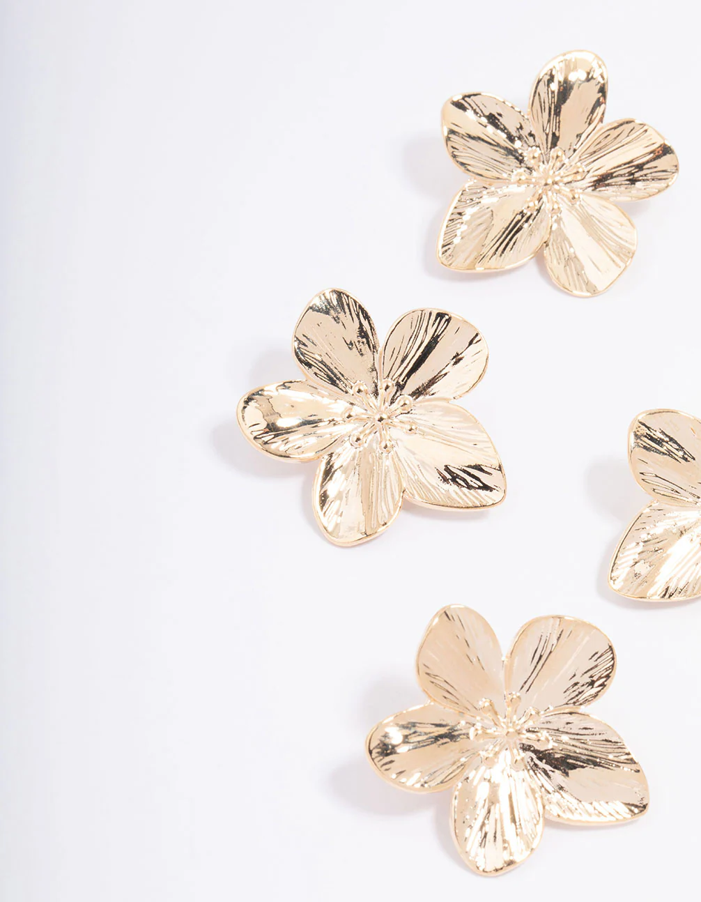 Gold Detail Flower Hair Clip 4-Pack - Image 2