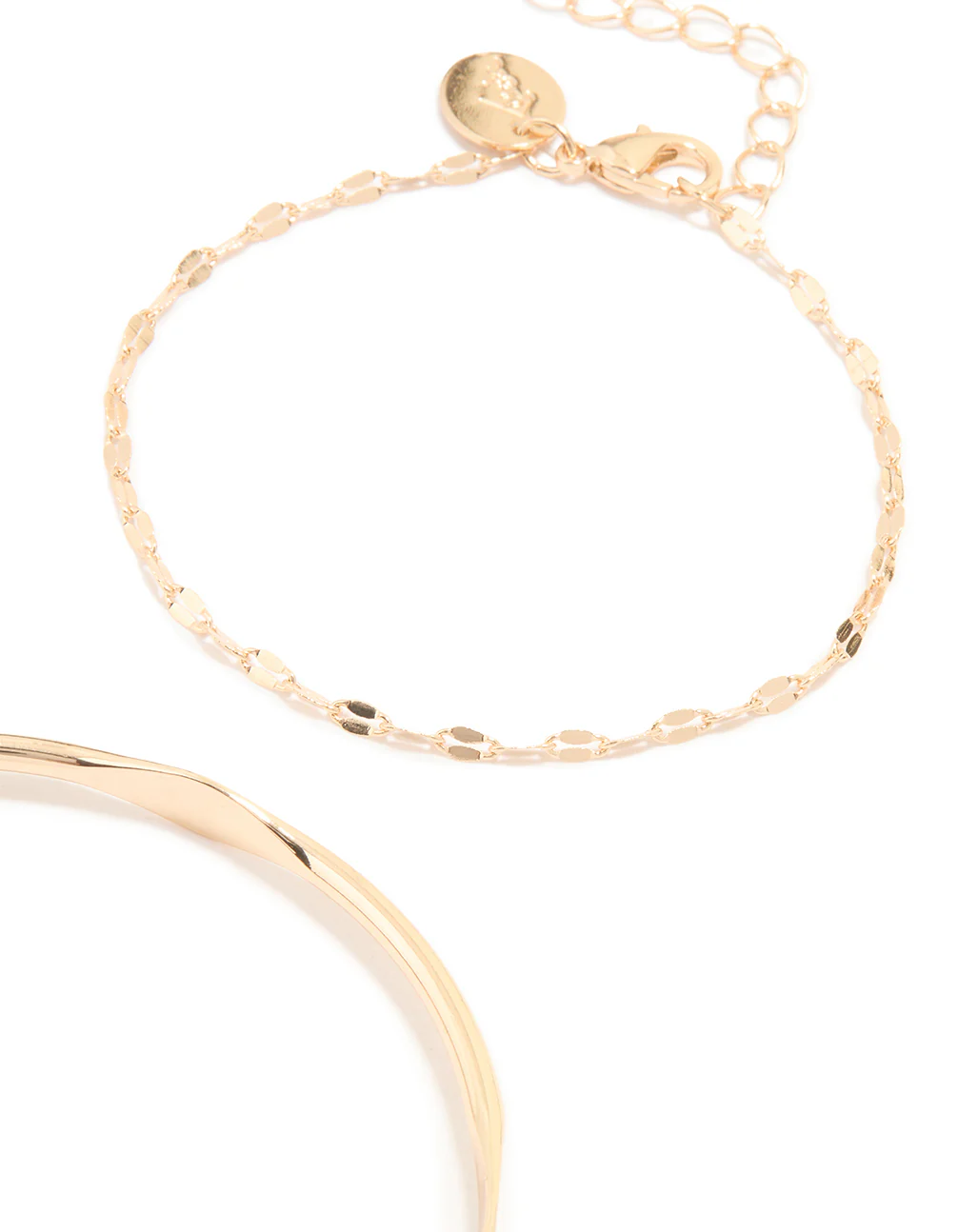 Gold Diamante & Droplet Bracelets 4-Pack - Image 3
