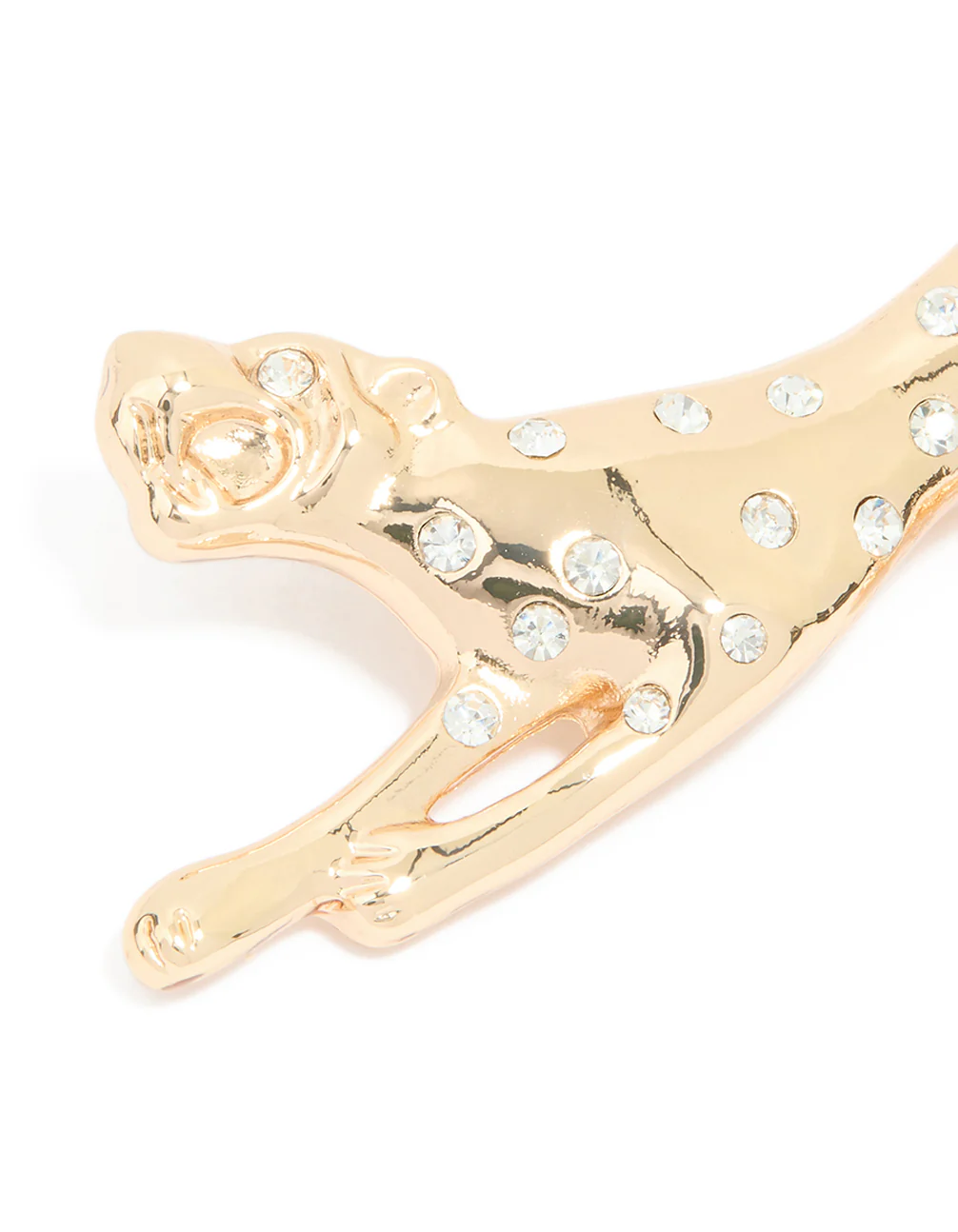 Gold Diamante Jaguar Brooch - Image 2