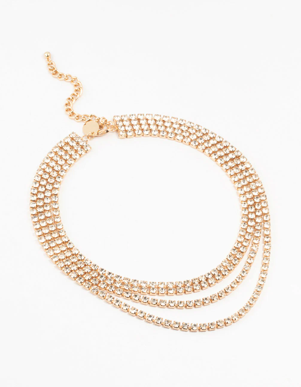 Gold Diamante Layered Necklace - Image 2