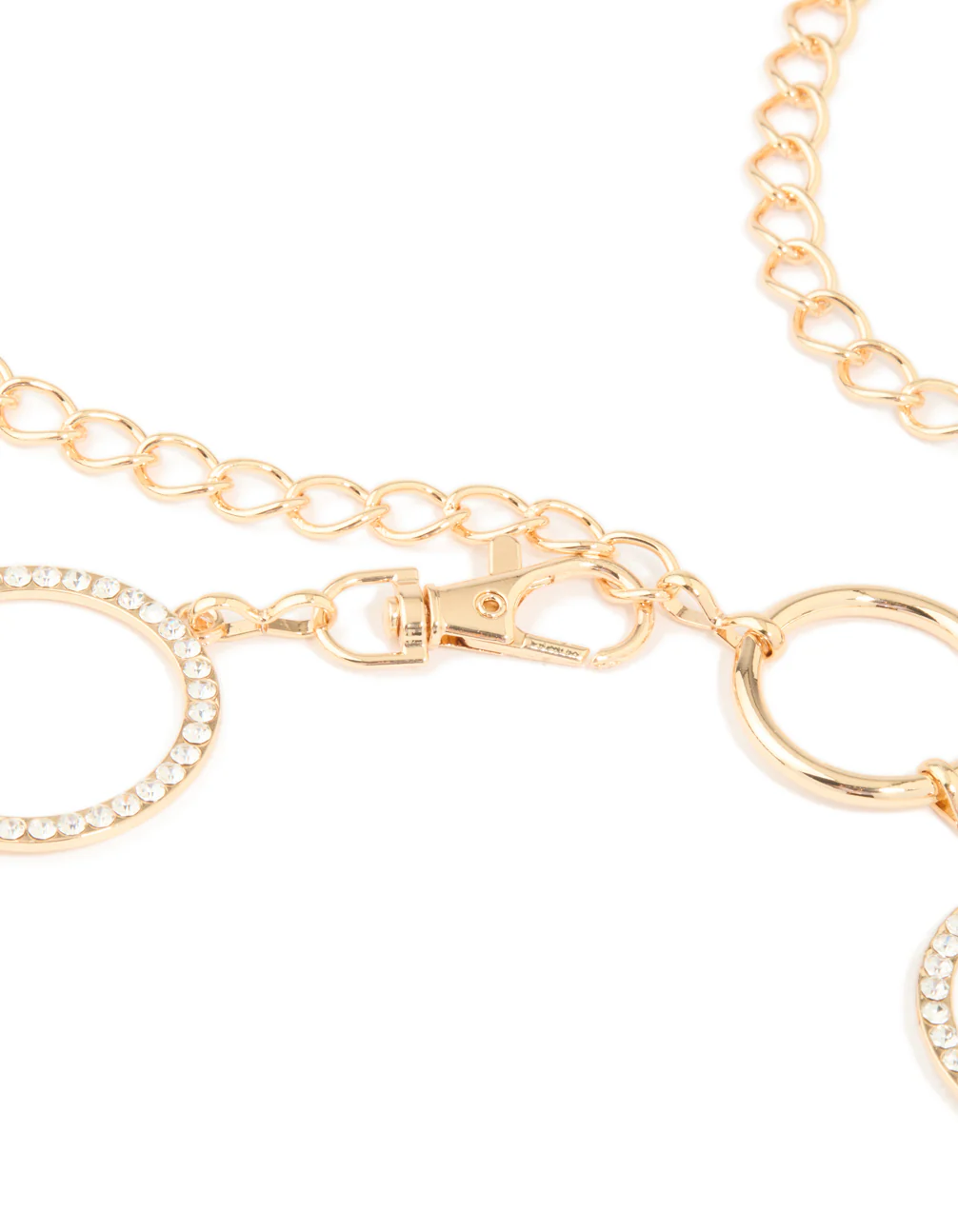 Gold Diamante & Plain Circle Belt - Image 3