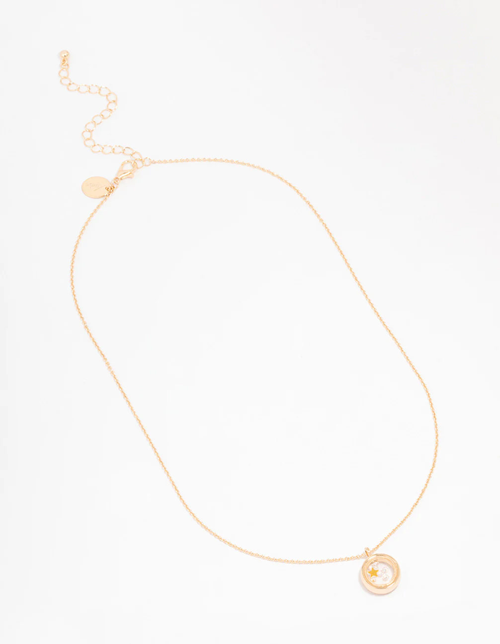 Gold Diamante Shaker Star Pendant Necklace - Image 2