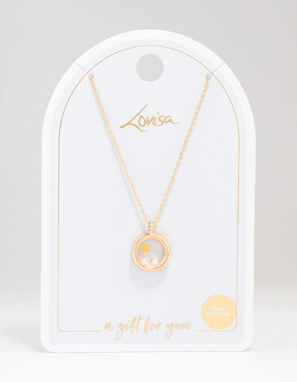Gold Diamante Shaker Star Pendant Necklace - Image 3