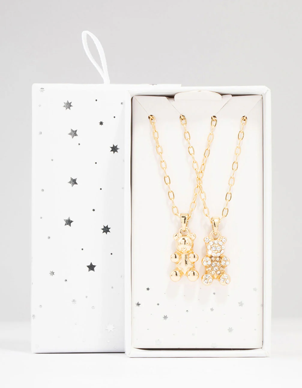 Gold Diamante Teddy Pendant Necklace Pack - Image 3