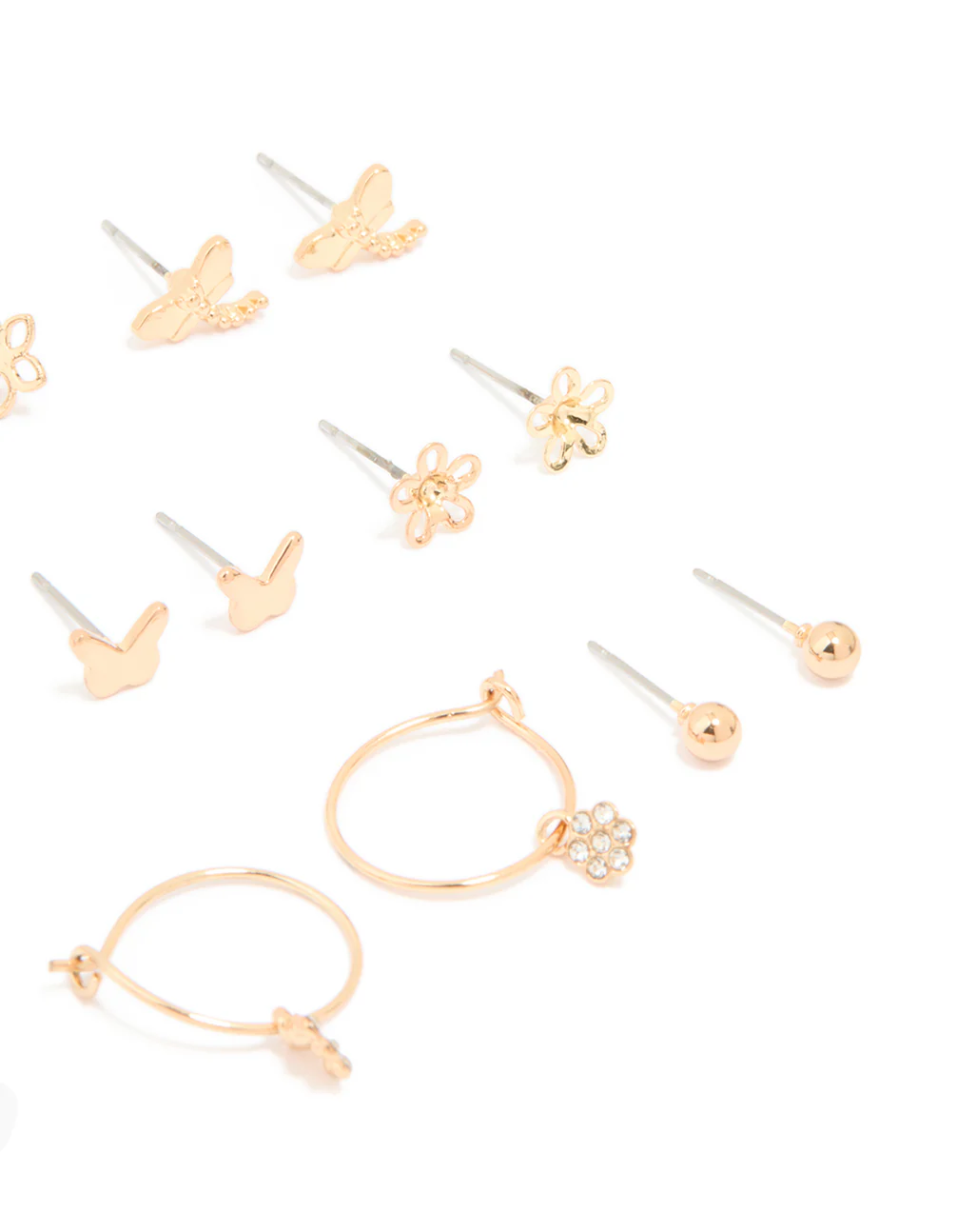 Gold Dragonfly Diamante Earrings 12-Pack - Image 2