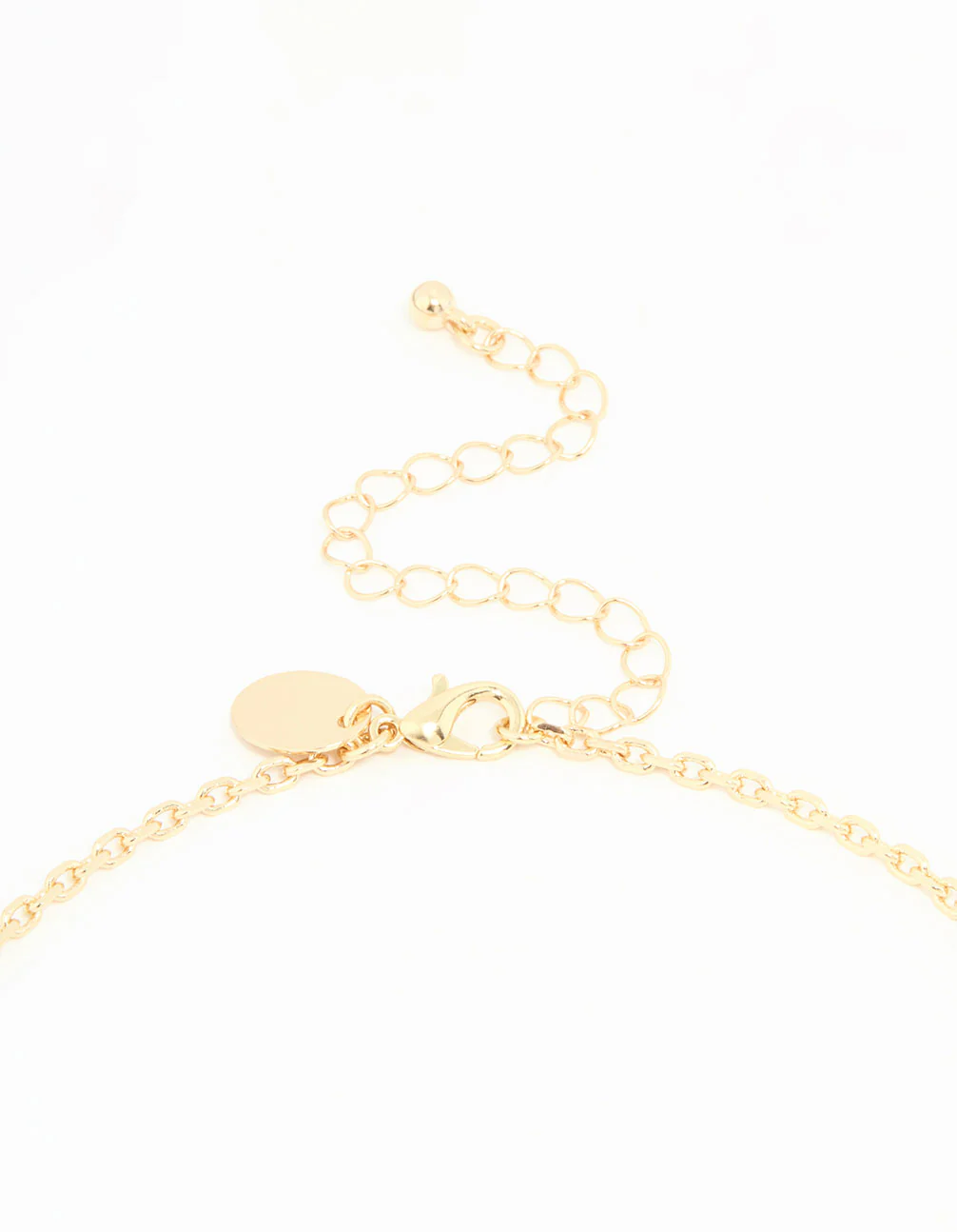 Gold Emerald Diamante Tassel Necklace & Earrings Set - Image 3