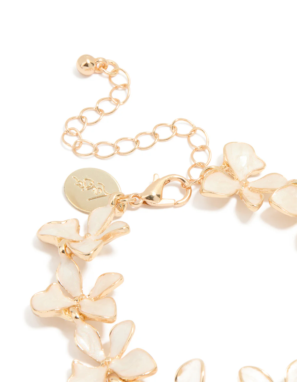 Gold Enamel Flower Bracelet - Image 3