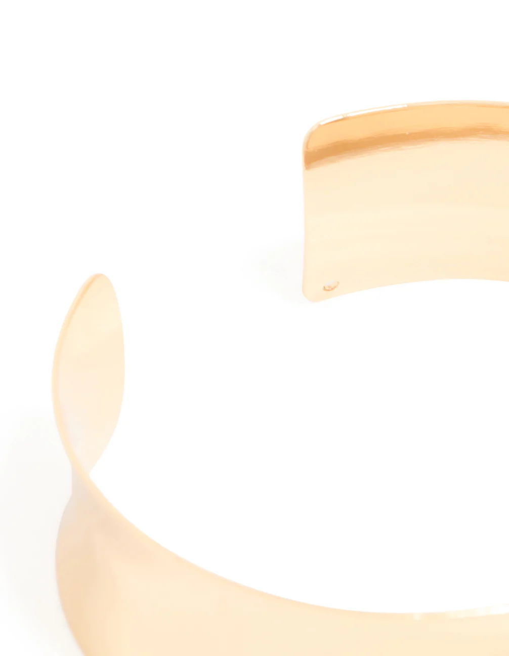 Gold Flat Wide Wrist Cuff - Image 5