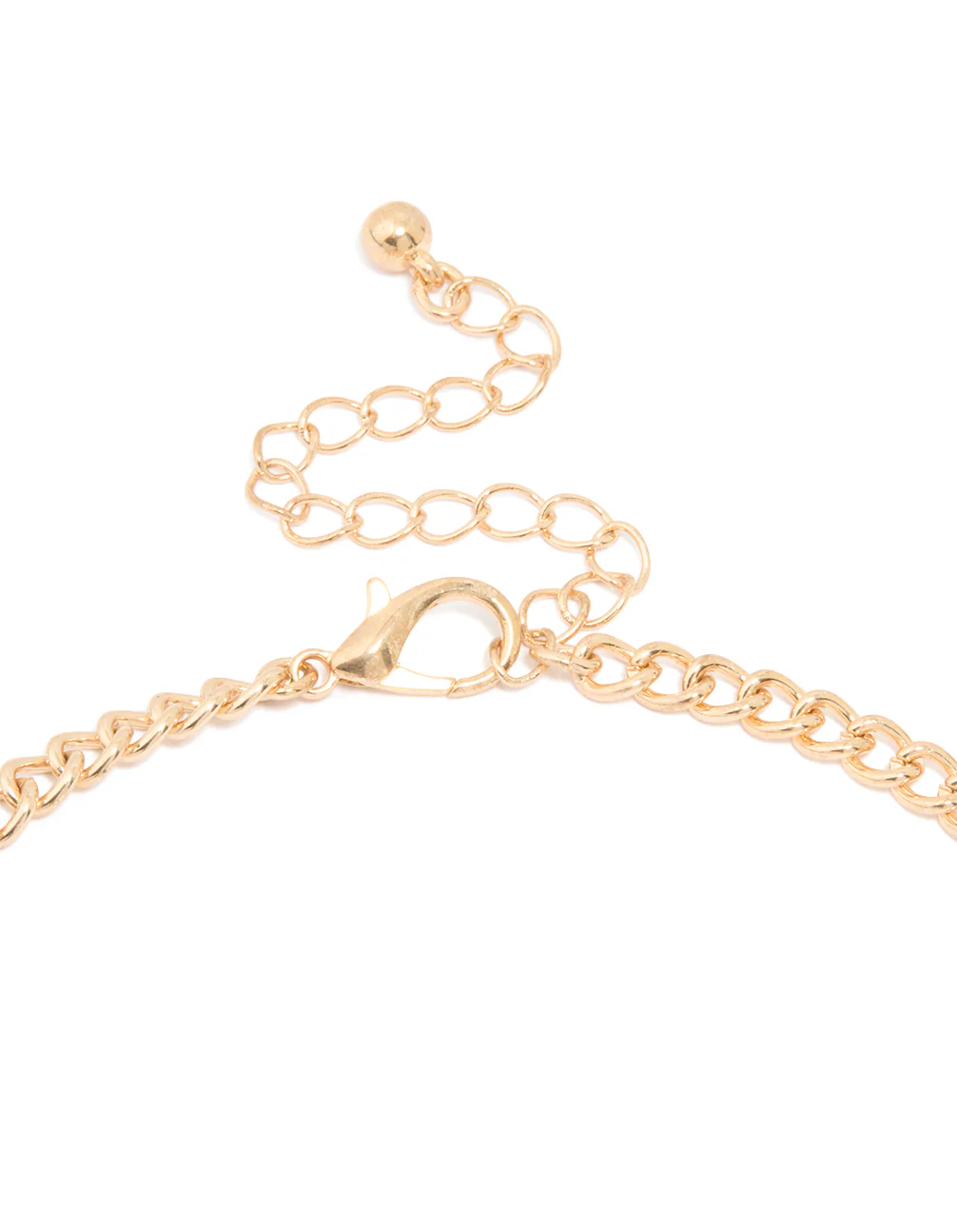 Gold Flower & Leaf Statement Necklace - Image 3