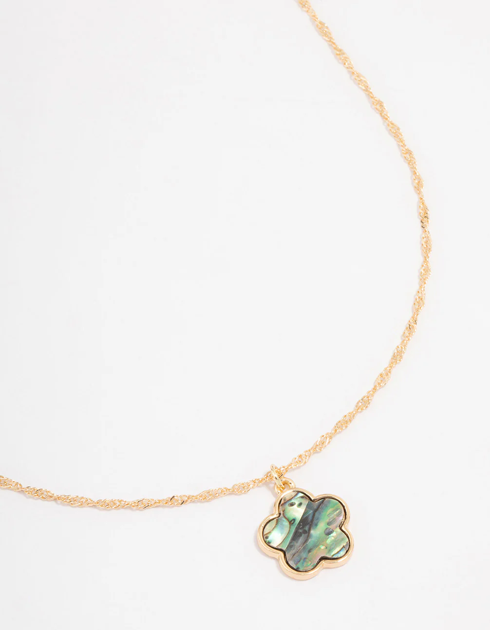 Gold Flower Pendant Necklace