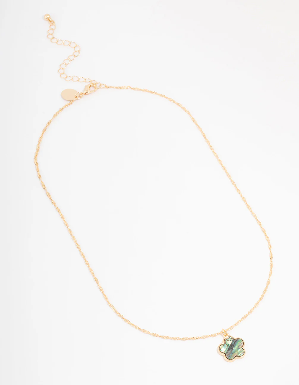 Gold Flower Pendant Necklace - Image 2