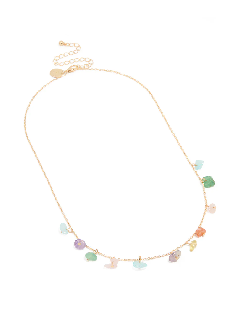 Gold Semiprecious Stone Necklace - Image 2
