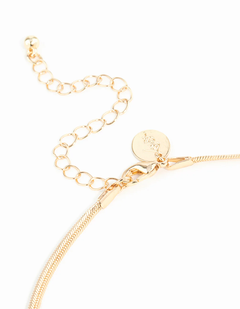 Gold Freshwater Pearl Pendant Snake Chain Necklace - Image 3