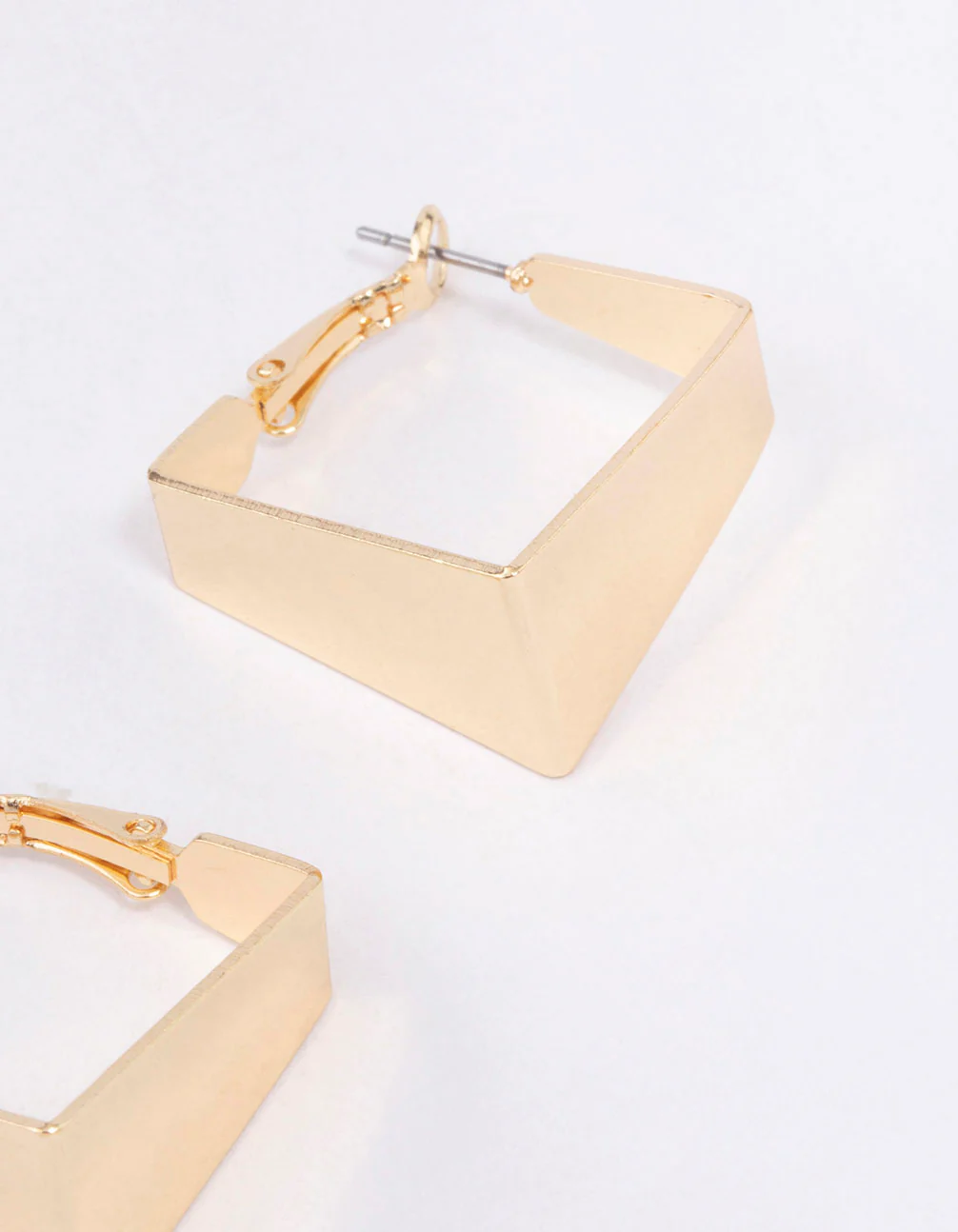 Gold Geometric Hoop Earrings - Image 3