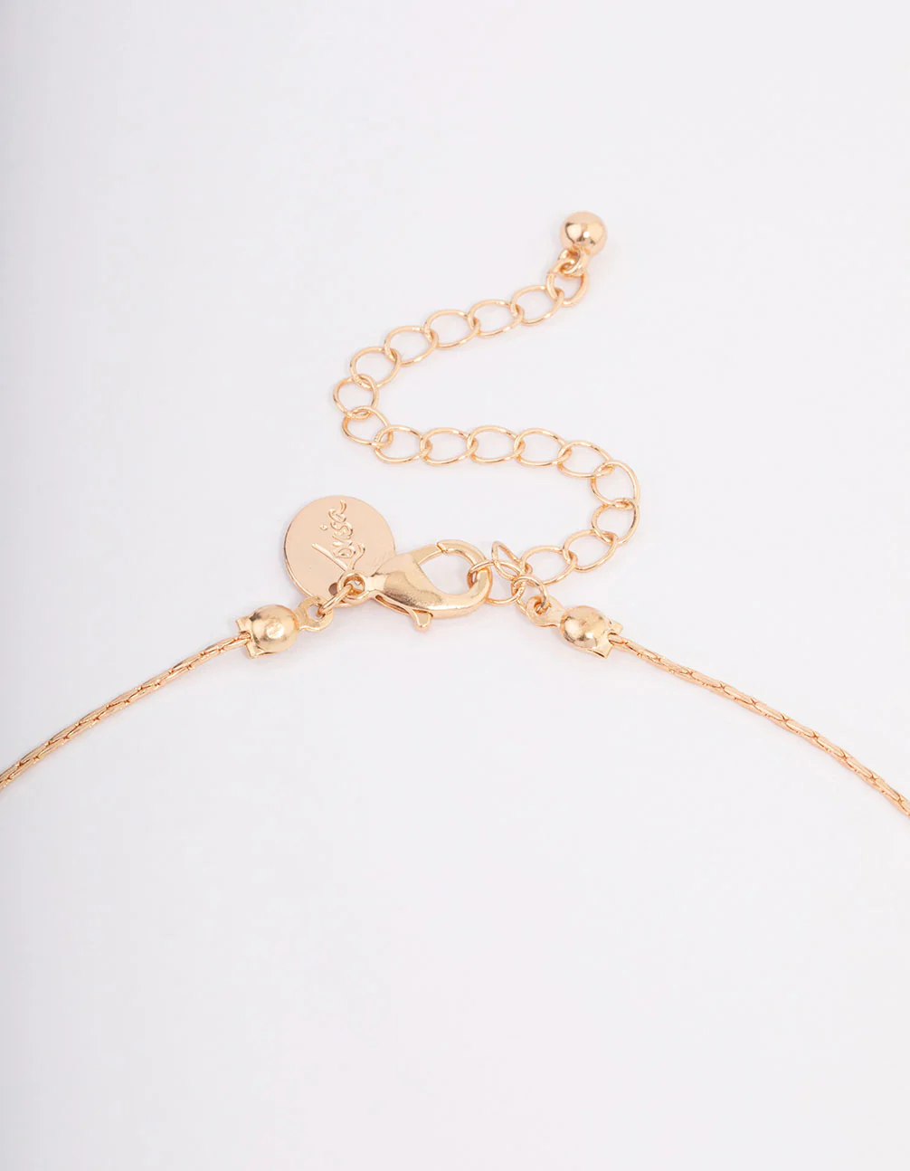 Gold Graduating Detail Flower Lariat Necklace - Image 3